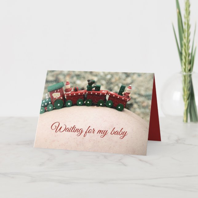 Waiting For My Baby Maternity Christmas Card (Front)