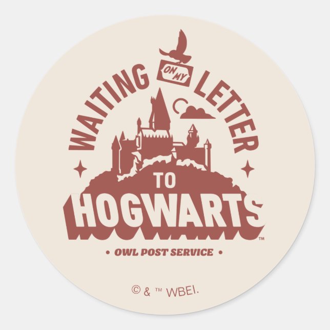 Waiting for my Letter to HOGWARTS™ Classic Round Sticker (Front)