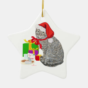 Waiting for Santa Ceramic Ornament