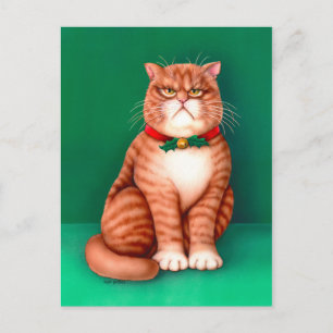 Waiting for Santa Claws Holiday Postcard
