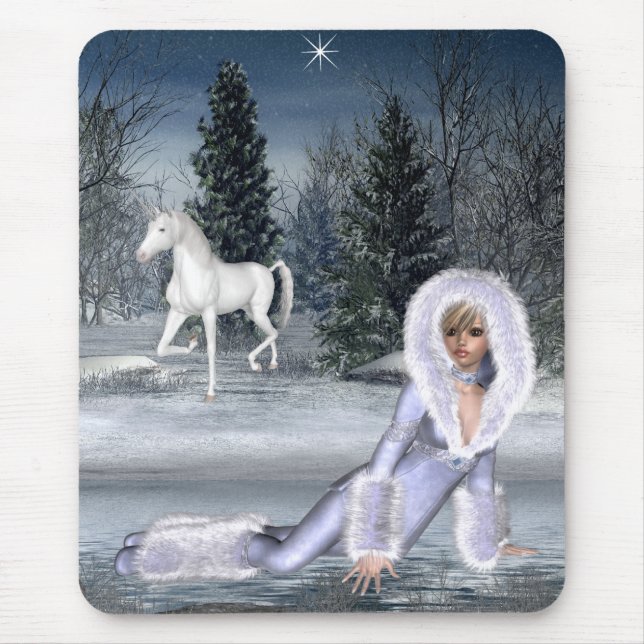 Waiting for Star (the Unicorn) Fantasy Mousepad (Front)
