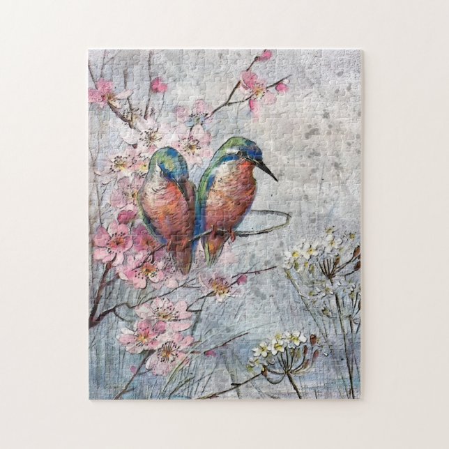 Waiting For Supper Kingfisher Bird   Jigsaw Puzzle (Vertical)