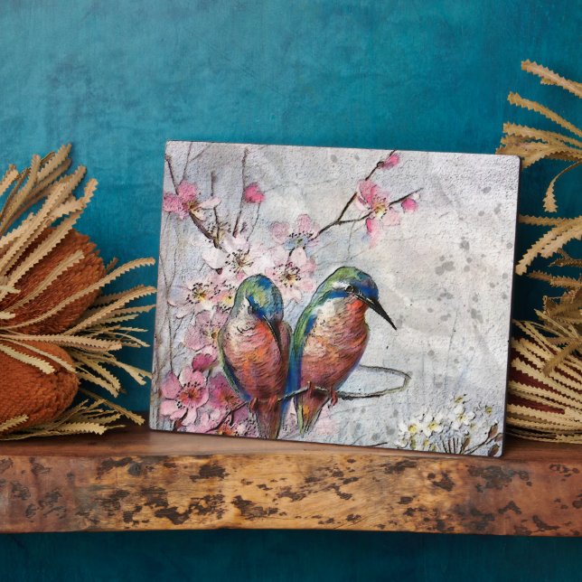 Waiting For Supper Kingfisher Bird   Plaque (Side)