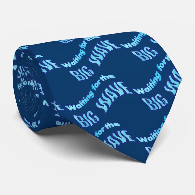 Waiting for the Big Wave Tie (Rolled)