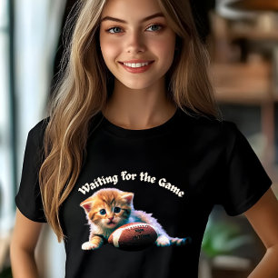 Waiting for the Game Cat Tri-Blend Shirt