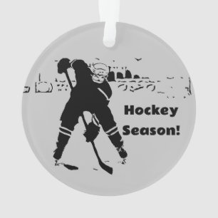 Waiting for the Puck - Hockey Player Ornament