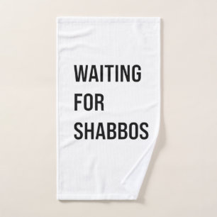 Waiting for the Shabbos Hanukkah Jewish Funny  Hand Towel