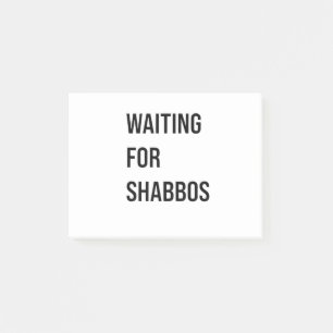 Waiting for the Shabbos Hanukkah Jewish Funny  Post-it Notes
