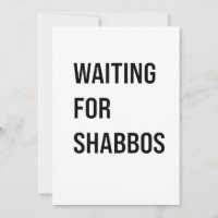 Waiting for the Shabbos Hanukkah Jewish Funny 