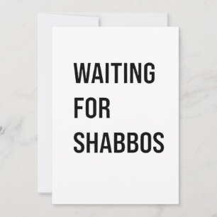 Waiting for the Shabbos Hanukkah Jewish Funny  Thank You Card