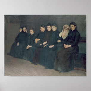 Waiting in the Clinic, 1888 Poster