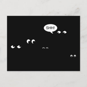 waiting in the dark : surprise party! invitation postcard