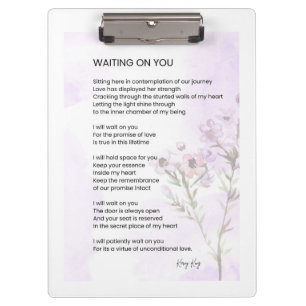 Waiting On You Love Poem Poetry  Clipboard