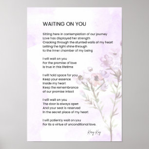Waiting On You Love Poem Poetry  Poster