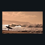 Waiting.......... Poster<br><div class="desc">A surfer waits for a break in the swell before paddling out to surf the world famous Bonzai Pipeline on Oahu,  Hawaii's Northshore.</div>