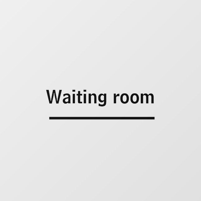 waiting room adhésives stores office window cling (Sheet)