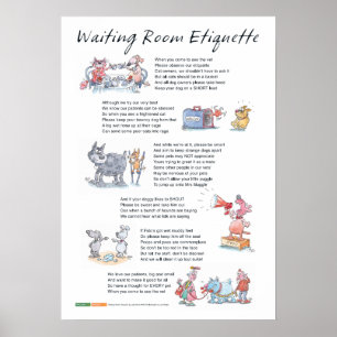 Waiting Room Etiquette - A2 Poster