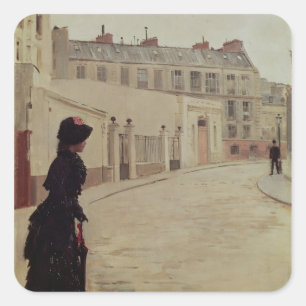 Waiting, Rue de Chateaubriand, Paris Square Sticker