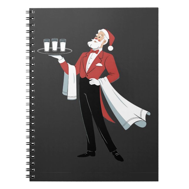 Waitress Christmas Santa Server Xmas  Notebook (Front)
