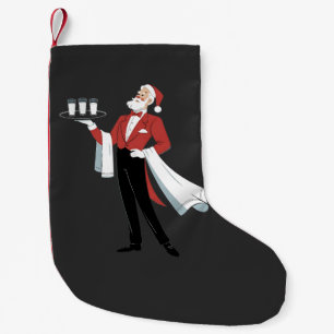 Waitress Christmas Santa Server Xmas Small Christmas Stocking