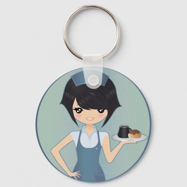 waitress keychain (Front)