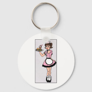 waitress keychain