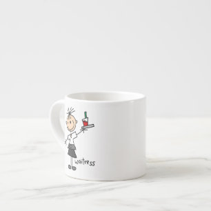 Waitress Stick Figure Espresso Cup