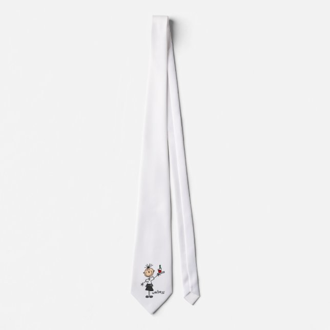 Waitress Stick Figure Tie (Front)