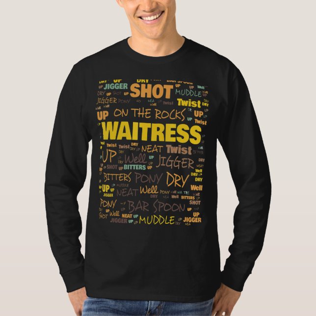 Waitress Terminology Commonly Used Terms T-Shirt (Front)
