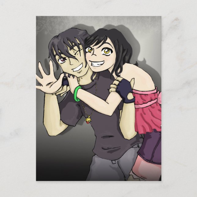 Wakaba and Arai Postcard (Front)