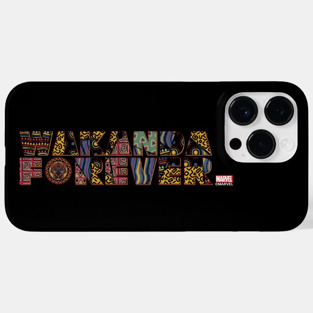 Wakanda Forever Patterned Letters Case-Mate iPhone Case (Back (Horizontal))