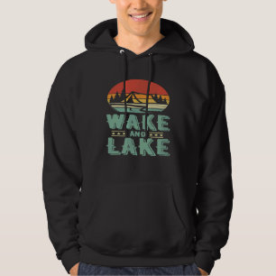 Wake And Lake Camping Tent Sunset Lake Life Christ Hoodie