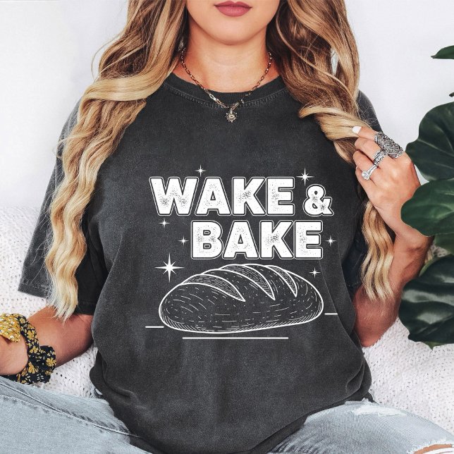 Wake & Bake Loaf of Bread Retro Graphic T-Shirt (Creator Uploaded)