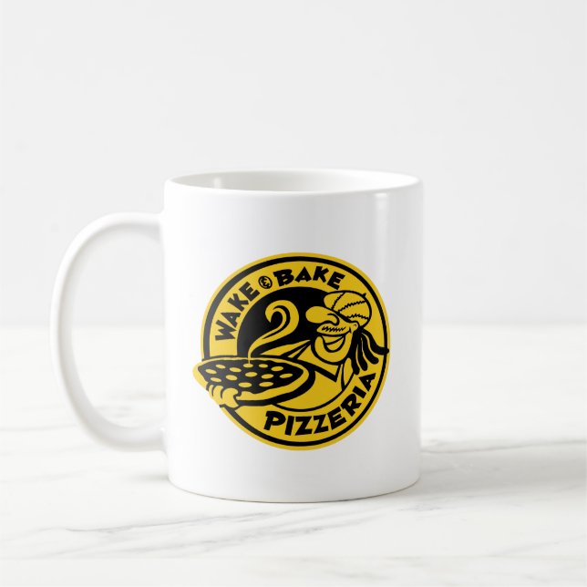 Wake & Bake Pizza Coffee Mug (Left)
