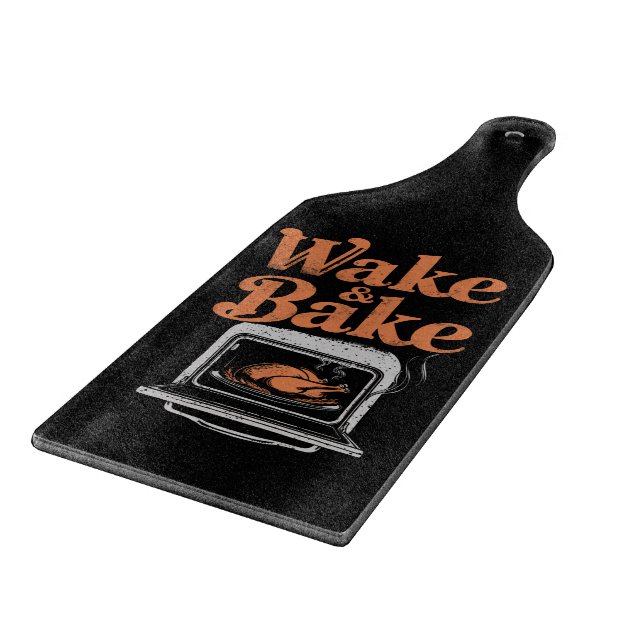 Wake Bake Turkey Dinner Funny Thanksgiving  Cutting Board (Corner)