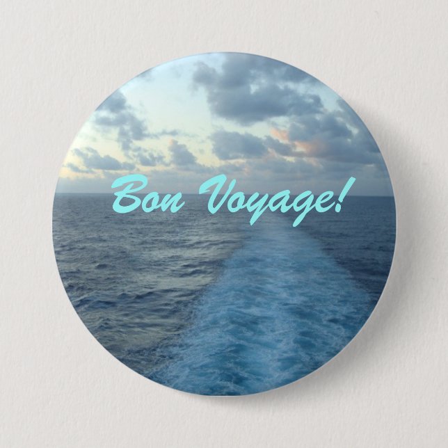 Wake Bon Voyage 3 Inch Round Button (Front)
