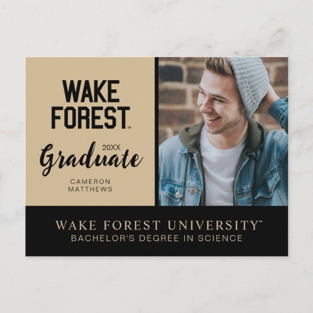 Wake Forest University | Wake Forest Announcement Postcard (Front)