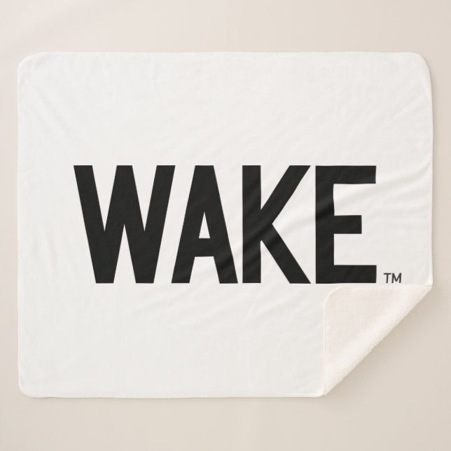 Wake Forest University | Wake Wordmark Sherpa Blanket (Front (Horizontal))