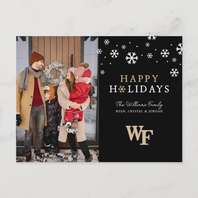 Wake Forest University Wordmark Holiday Postcard (Front)