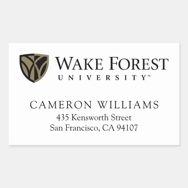 Wake Forest University Wordmark Sticker (Front)