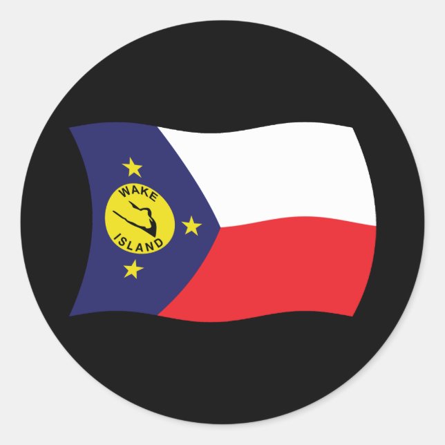 Wake Island Flag Sticker (Front)