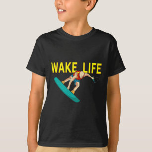 Wake Life Surfing And Wakeboarding Water Sports  T-Shirt