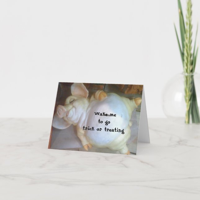 WAKE ME TO GO TRICK OR TREATING CARD (Front)
