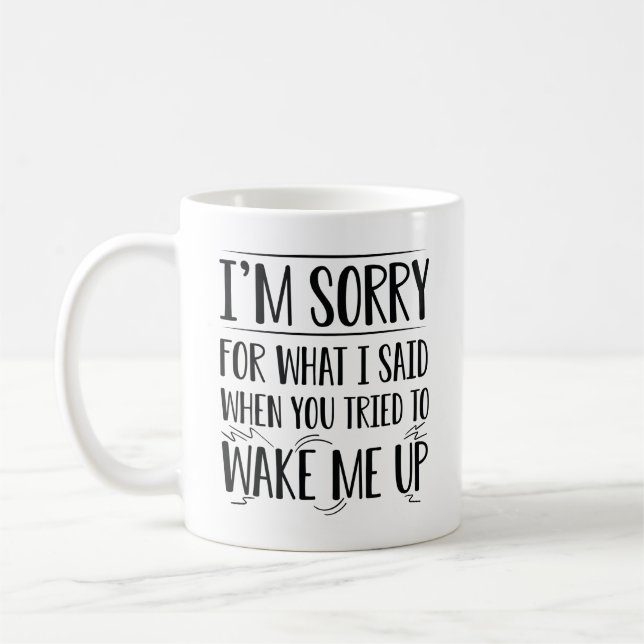 Wake Me Up Coffee Mug (Left)