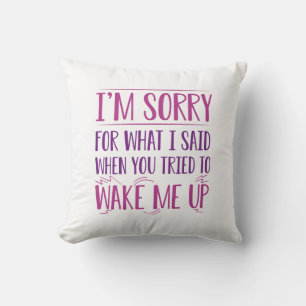 Wake Me Up Throw Pillow