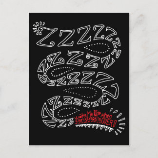 Wake Me Up When Christmas Is Over! Holiday Postcard