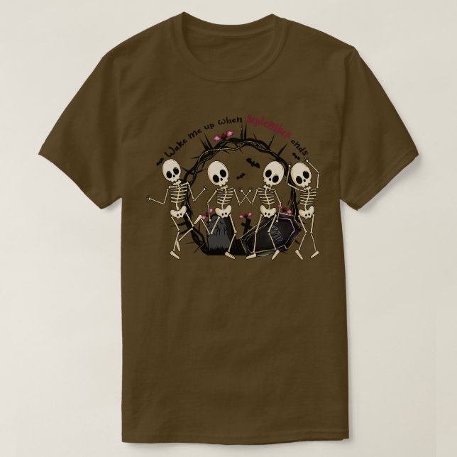Wake me up when September ends T-Shirt (Design Front)