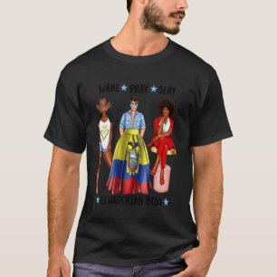 Wake Pray Slay Ecuador Boss Black Latina Ceo T-Shirt