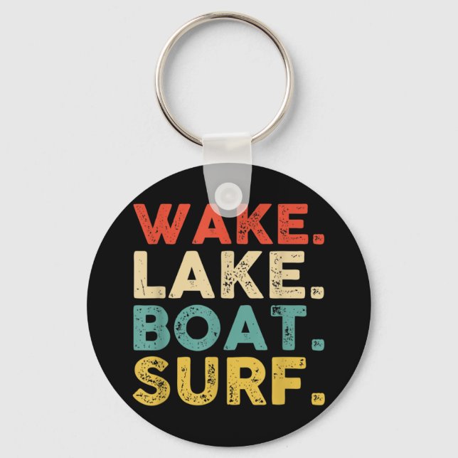 Wake Surfing Wake Surf Wake Surfing Rope Wake Surf Keychain (Front)