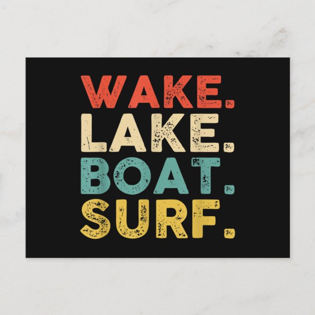Wake Surfing Wake Surf Wake Surfing Rope Wake Surf Postcard (Front)
